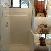 Shower tile installation